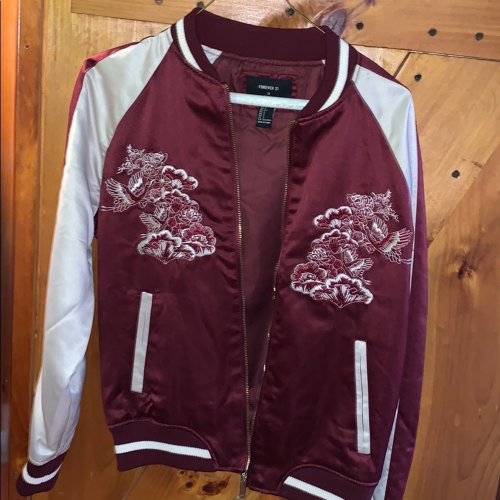 Floral bomber jacket